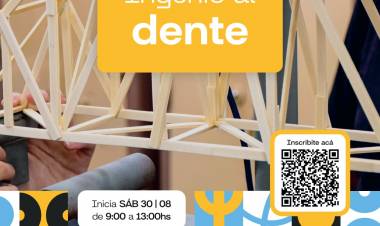 Arranca este sábado el curso de capacitación en modelado de puentes de fideos
