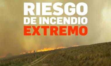 Riesgo de incendios: mañana será EXTREMO en el oeste y noroeste de Córdoba, ALTO en el resto de la provincia