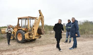 Junto a los organizadores, Bernarte recorrió el tramo que se prepara para recibir al Rally Argentino en San Francisco