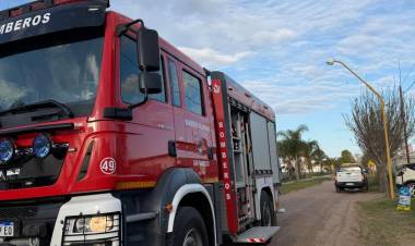 Rescataron a un perro que quedó atrapado debajo de una casa container en calle Los Cerezos al 2100