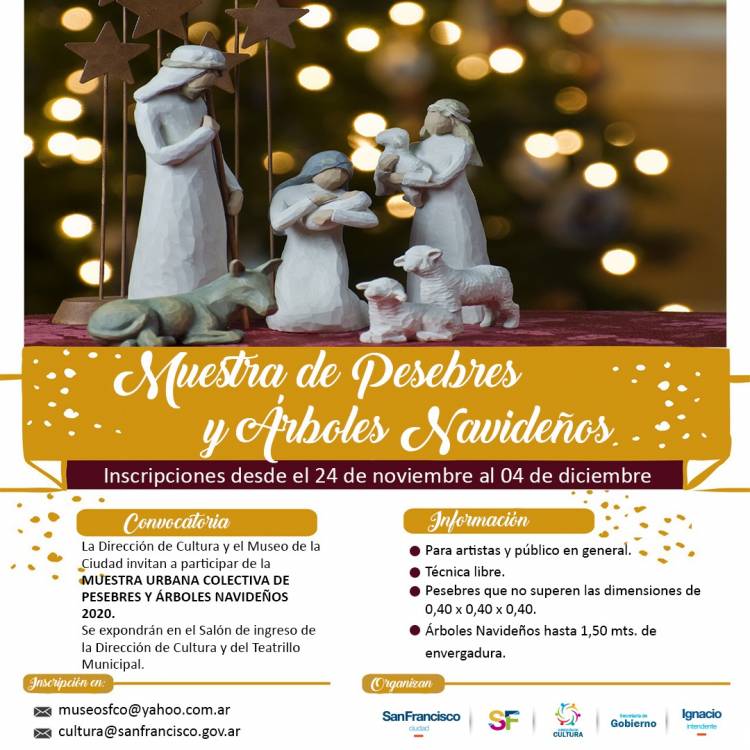 Convocatoria a la Muestra urbana colectiva de pesebres y árboles navideños  2020
