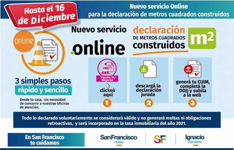 El 16 de diciembre vence el plazo para declarar voluntariamente m2 construidos 