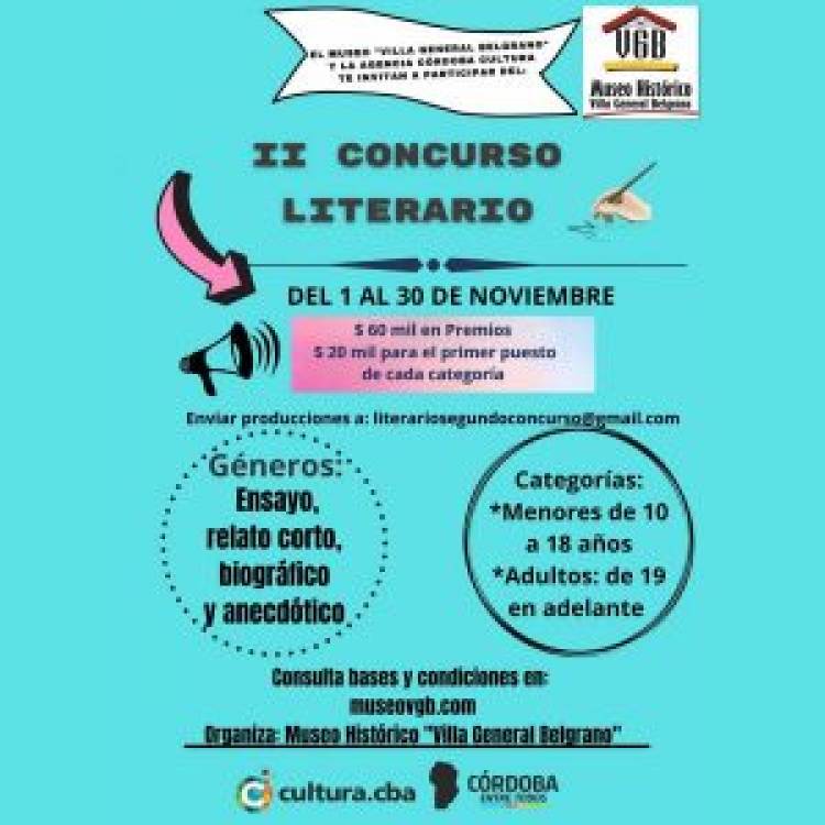 Concurso literario y fotográfico del Museo Histórico Villa General Belgrano