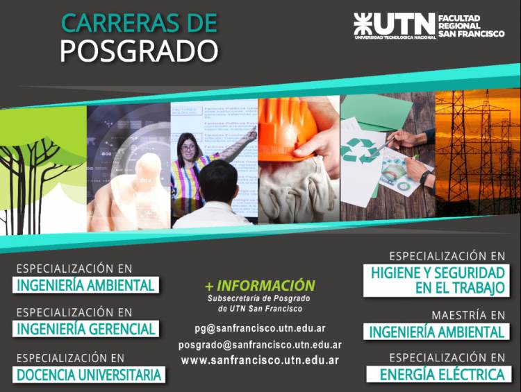 UTN: Inscripciones abiertas para seis carreras de Posgrado