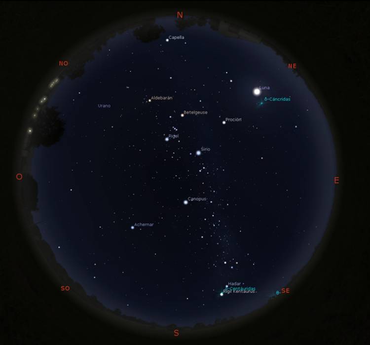 Observatorio de la UTN: El mapa del cielo de febrero