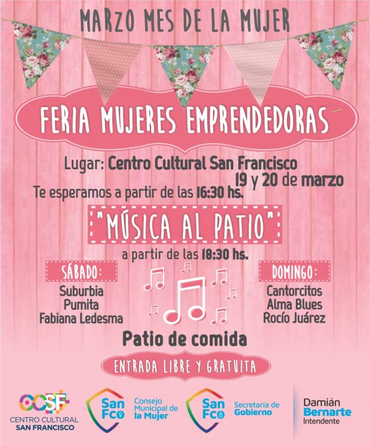 Este finde habrá Feria de Mujeres Emprendedoras