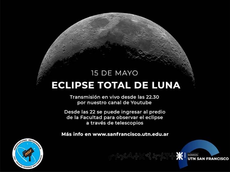  El domingo 15 se podrá ver desde el Observatorio de UTN el eclipse lunar y la luna roja