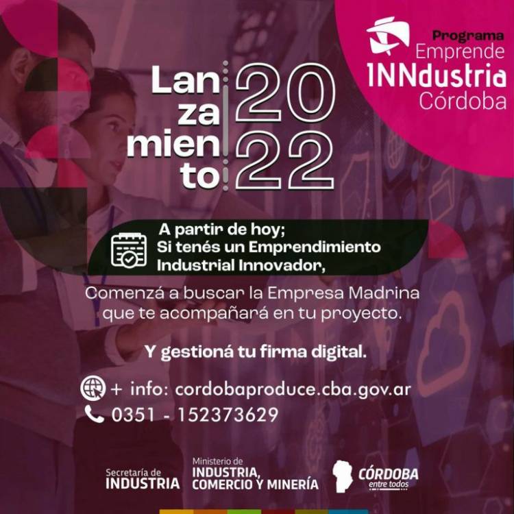 Provincia presentó el Programa Emprende INNdustria 2022