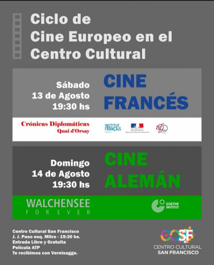 Cine europeo en el Centro Cultural San Francisco