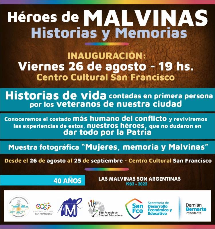 El viernes se inaugura interesante muestra “Héroes de Malvinas: historias y memorias”