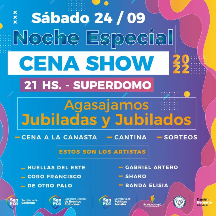 La Municipalidad agasaja jubilados y jubiladas con una noche especial
