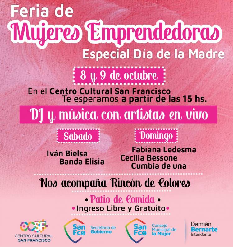 Se viene la Feria de Mujeres Emprendedoras especial Día de la Madre