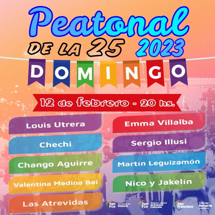 Peatonal de la 25: se viene la sexta noche del ciclo de verano