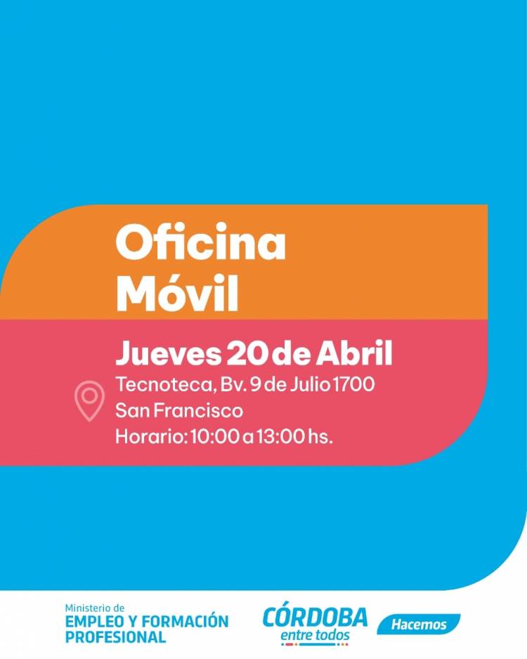 Llega la Oficina Móvil del Ministerio de Empleo y Formación Profesional a la ciudad