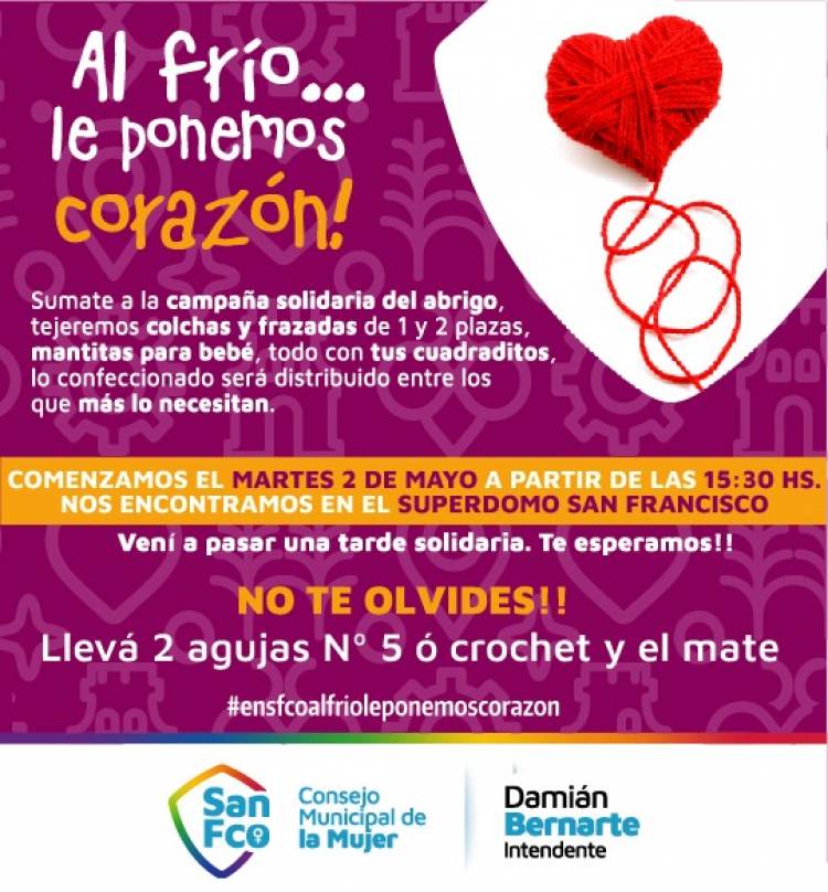 Vuelve la campaña solidaria ¡Al Frío…le ponemos corazón!