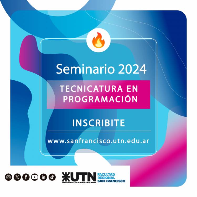 Se abrieron las inscripciones al Seminario Nivelatorio de la Tecnicatura Universitaria en Programación