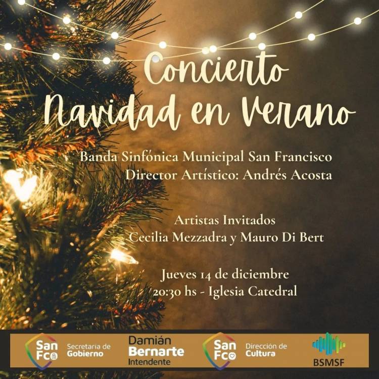 Se anunció el Concierto en Navidad en Verano