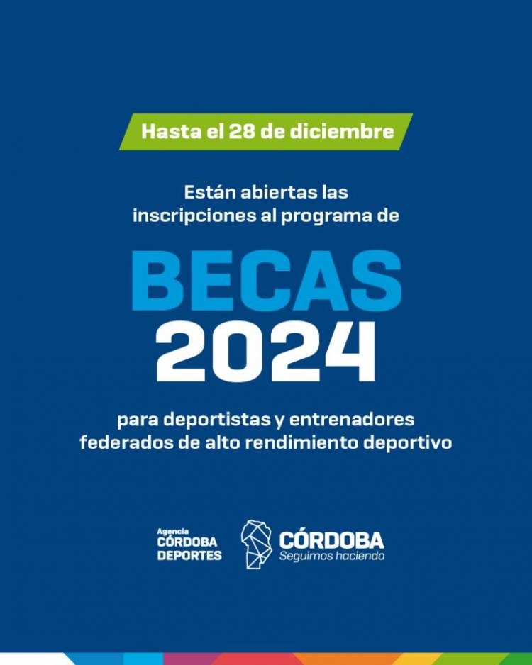 Continúan abiertas las inscripciones para el programa Becas Deportivas 2024