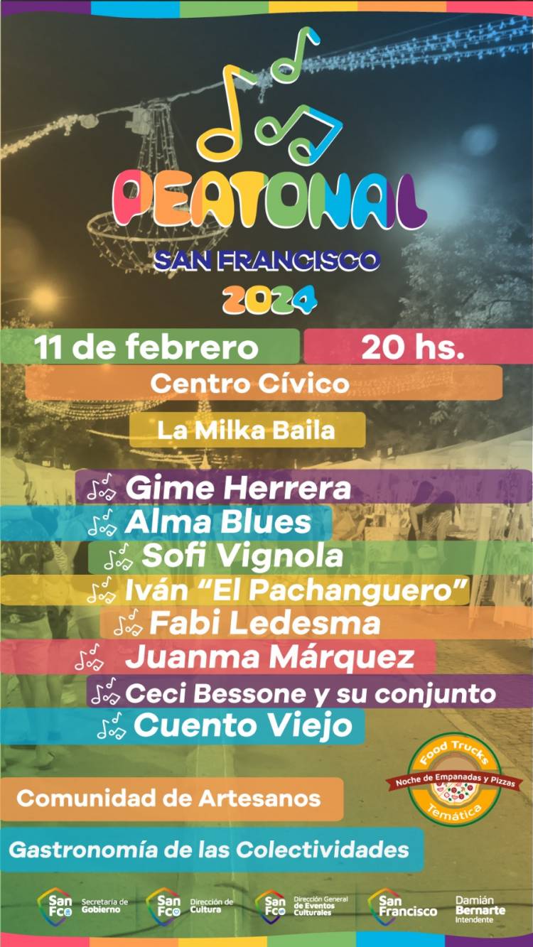 Sexta noche de la Peatonal San Francisco