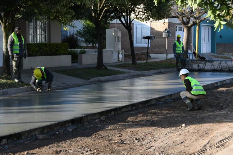 El sector Cispren en su última etapa de la obra de pavimentación