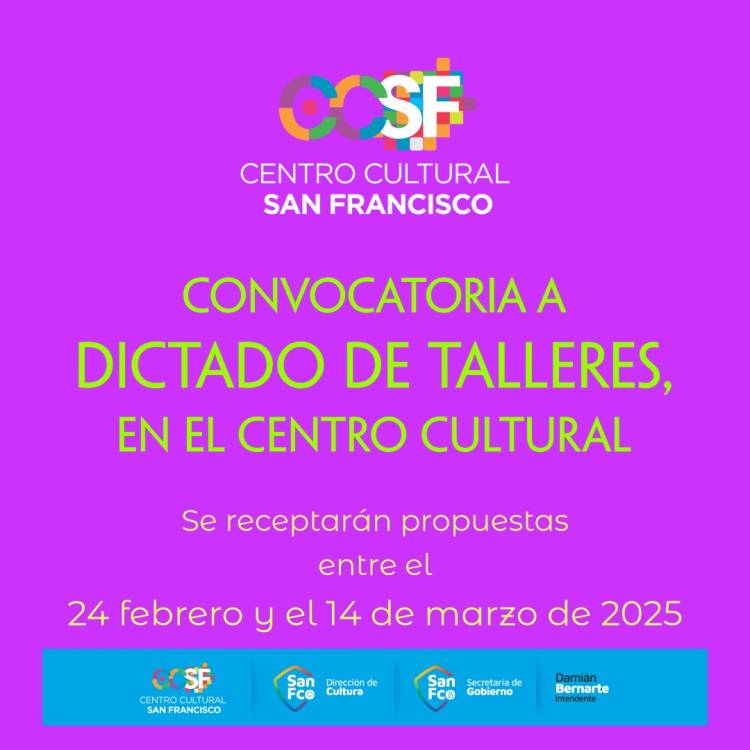 Convocatoria abierta para el dictado de talleres, cursos o seminarios en el Centro Cultural para el ciclo 2025