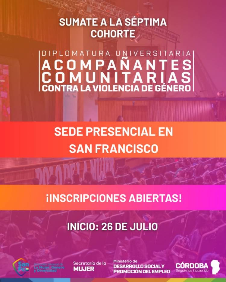 San Francisco, sede de la Diplomatura Universitaria en Acompañantes Comunitarias contra la Violencia de Género