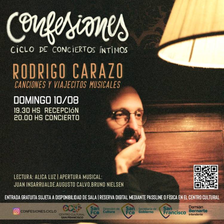 Hoy domingo vuelve el ciclo ‘Confesiones’ al Centro Cultural