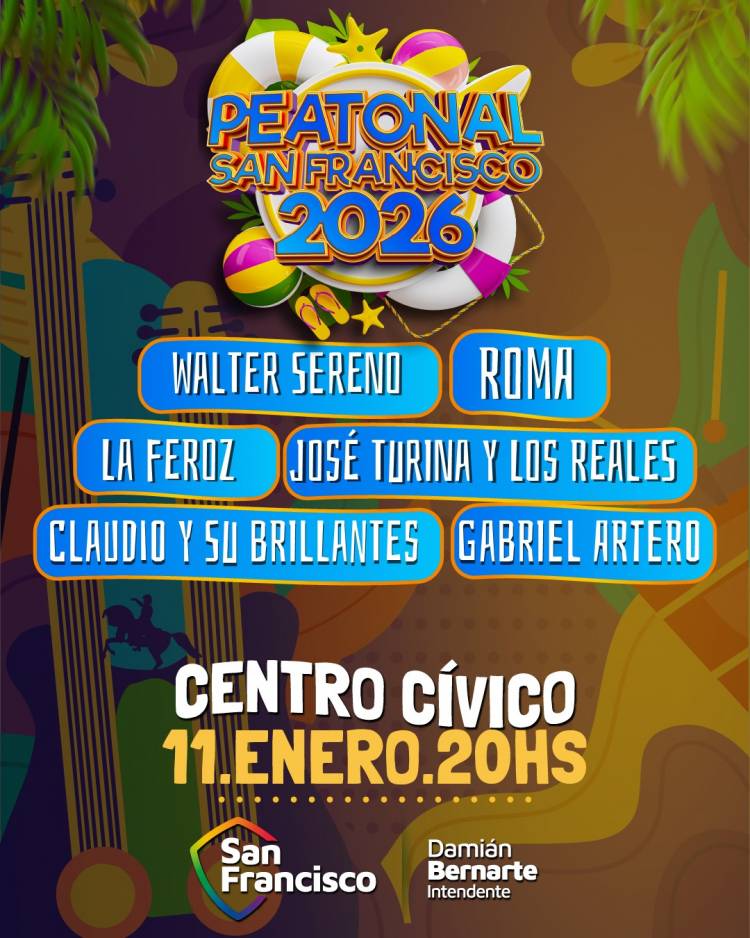 El próximo domingo vuelve la Peatonal San Francisco en el renovado Centro Cívico