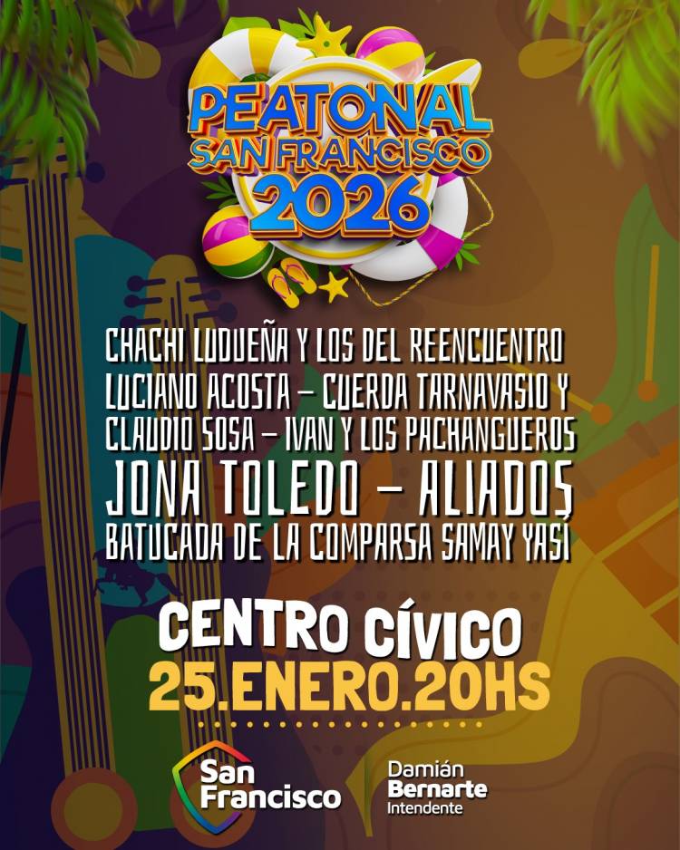 La Peatonal San Francisco tendrá una nueva edición este 25 de enero