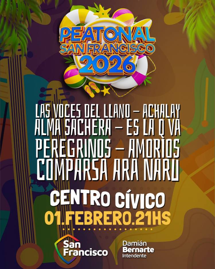 Nueva fecha del ciclo de verano Peatonal San Francisco