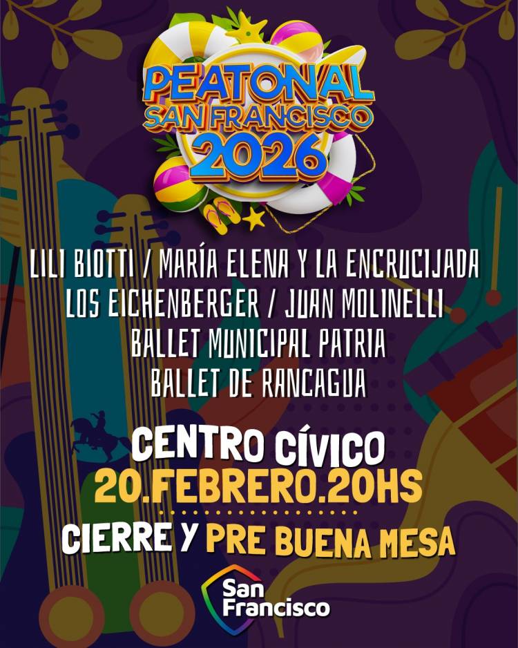 Se viene el cierre de la Peatonal San Francisco 2026 y la Pre Buena Mesa