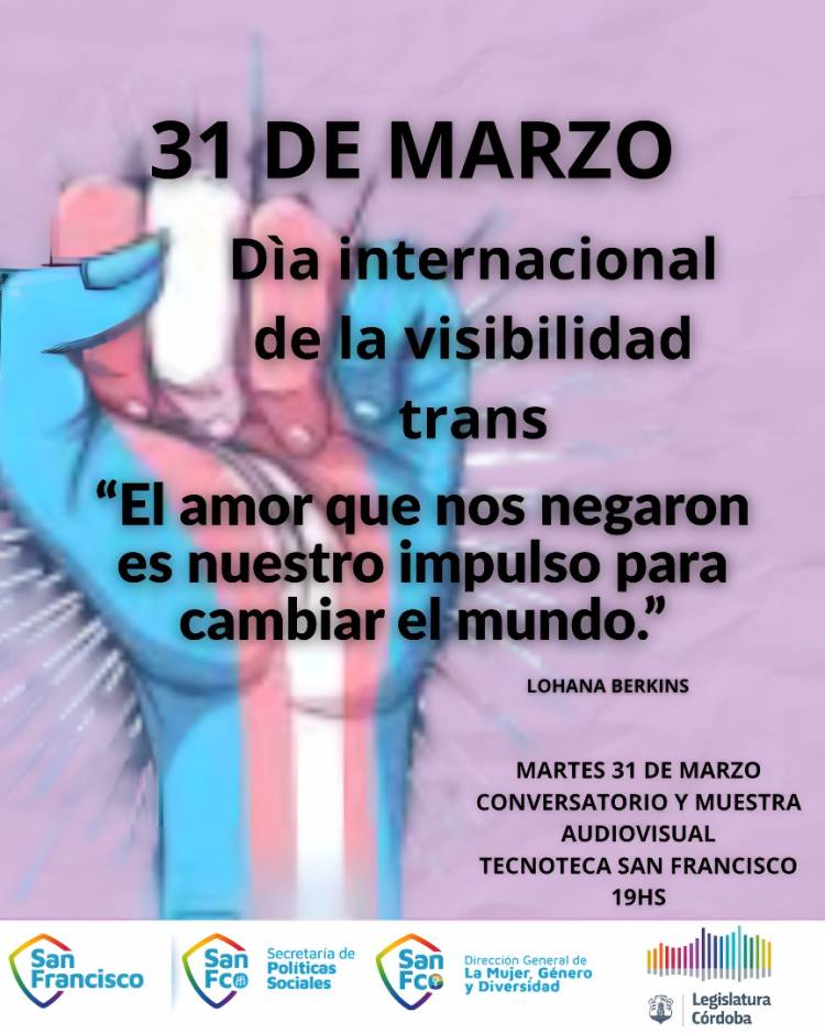 Organizan conversatorio y muestra audiovisual por el Día Internacional de la Visibilidad Trans