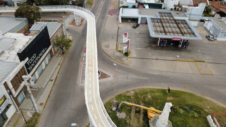 Bicisenda en altura y bulevarización: en su etapa final se concretan tareas de demarcación y pintura