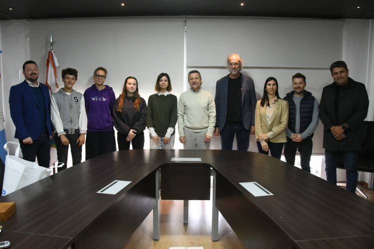 Bernarte recibió a la comitiva italiana que participó del proyecto internacional FRI. SA. LI. World