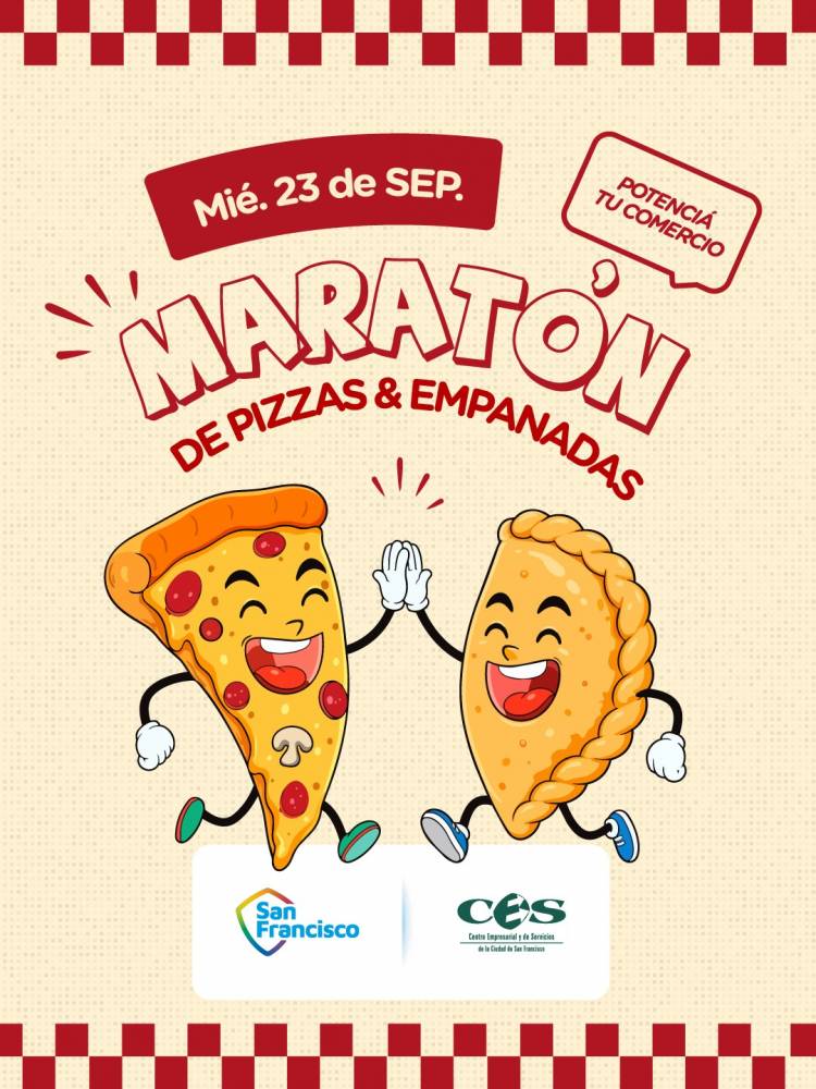 Se viene la Maratón de Pizzas y Empanadas en San Francisco