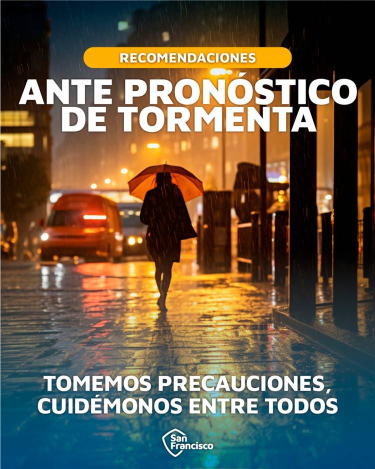 Precauciones ante la posibilidad de tormentas